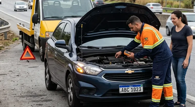 Auto socorro 24h em Cubatão – pane elétrica, mecânica e bateria fraca